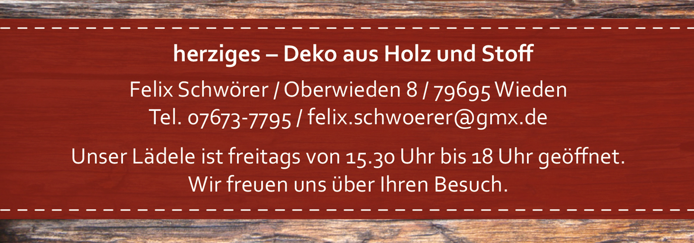 herziges – Deko aus Holz und Stoff